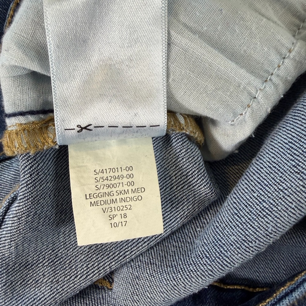Gap Jeans Womens 34 Blue Legging Jeggings Skinny Medium Wash Mid Rise Denim - Picture 9 of 12